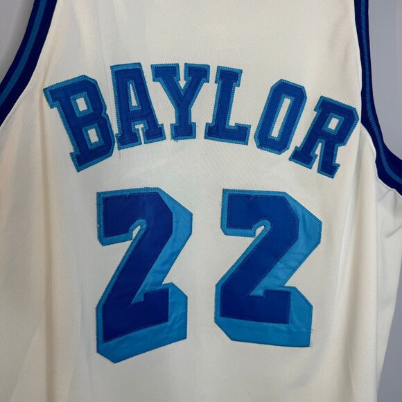 Elgin Baylor Los Angeles Lakers 1961-62  Mitchell & Ness Jersey White Blue Rare - Picture 6 of 7